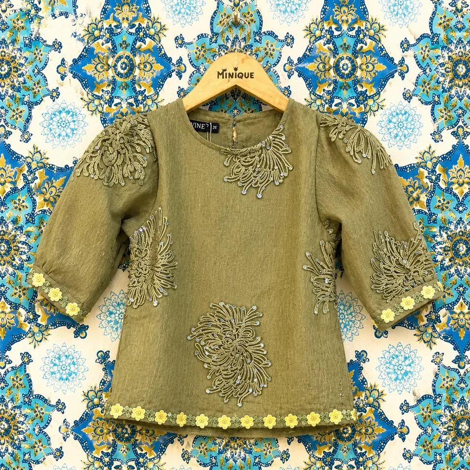 Girls Embroidered Fancy Top
