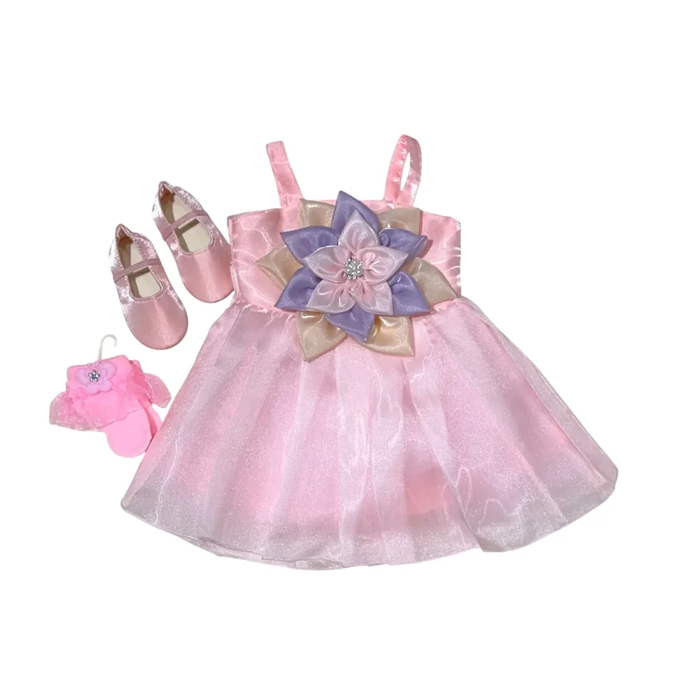 Girls Pink Princess Party Dress